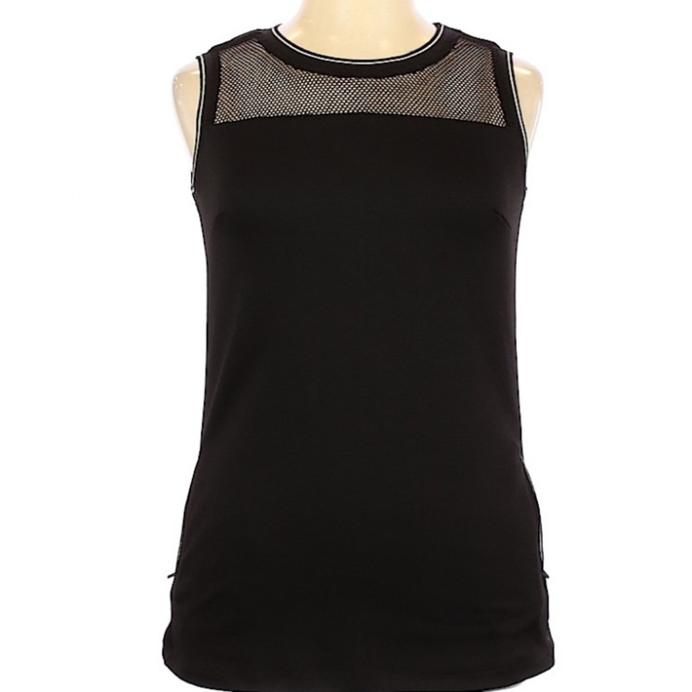 Mascara NEW with tag black active tank w/ mesh bodice sz L NWT